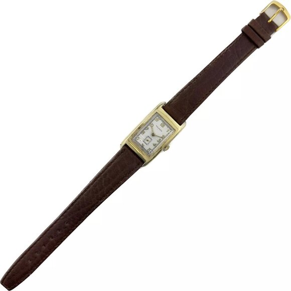 Vintage Movado Curviplan 17Jewel Men's Mechanical Wristwatch 510 14k Gold Filled - Picture 1 of 8